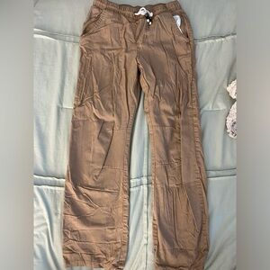 pair Cat & Jack elastic waist pants size 12 boys Tan